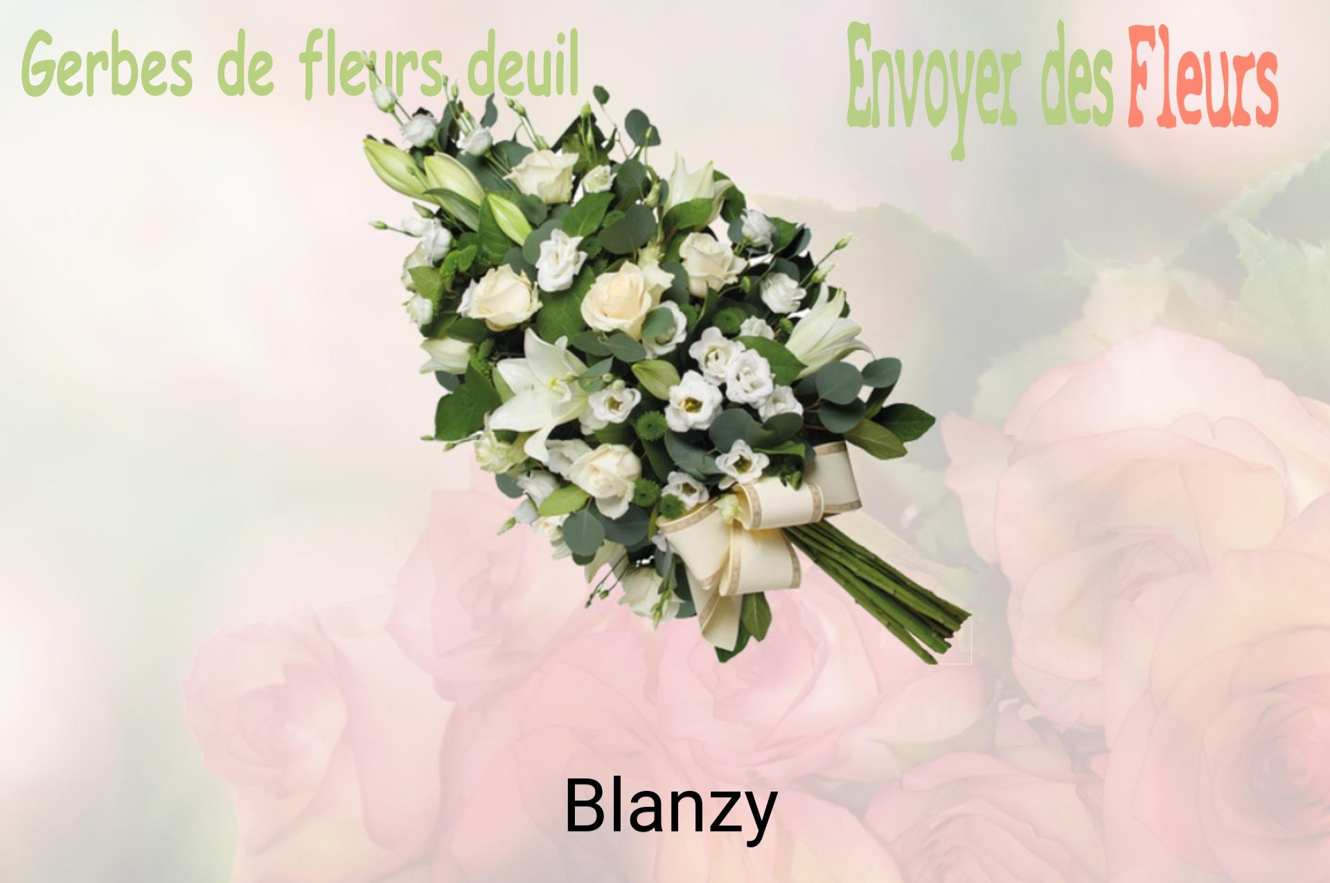 Gerbe de fleurs de deuil livrée à Blanzy